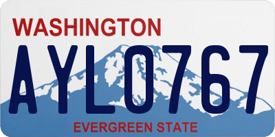 WA license plate AYL0767