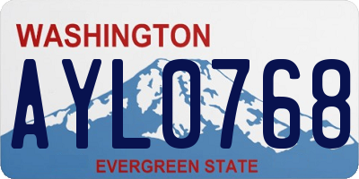 WA license plate AYL0768