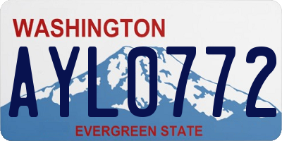 WA license plate AYL0772