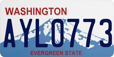 WA license plate AYL0773