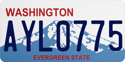 WA license plate AYL0775