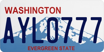 WA license plate AYL0777