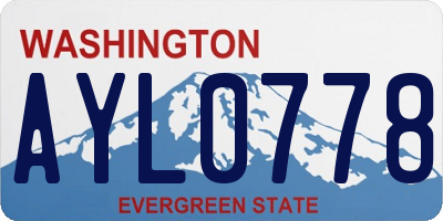 WA license plate AYL0778