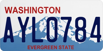 WA license plate AYL0784