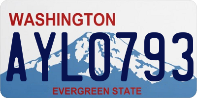 WA license plate AYL0793