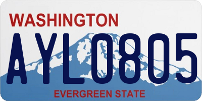 WA license plate AYL0805