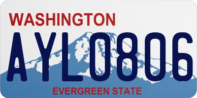WA license plate AYL0806