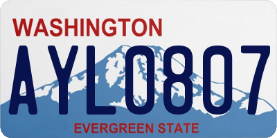 WA license plate AYL0807