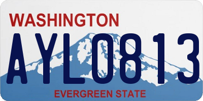 WA license plate AYL0813