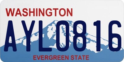 WA license plate AYL0816