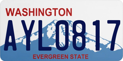 WA license plate AYL0817