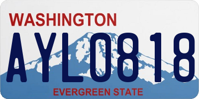 WA license plate AYL0818