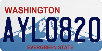 WA license plate AYL0820