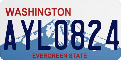 WA license plate AYL0824