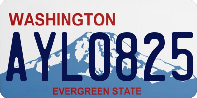 WA license plate AYL0825
