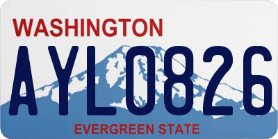 WA license plate AYL0826