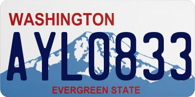 WA license plate AYL0833