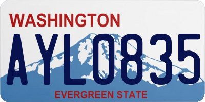 WA license plate AYL0835