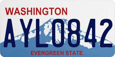 WA license plate AYL0842
