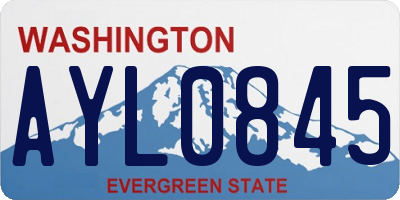 WA license plate AYL0845