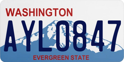 WA license plate AYL0847