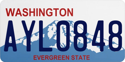 WA license plate AYL0848