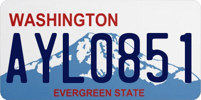 WA license plate AYL0851
