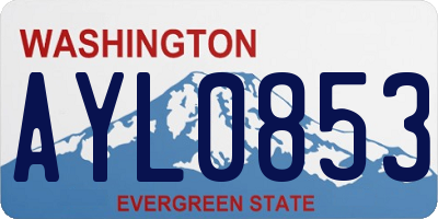 WA license plate AYL0853