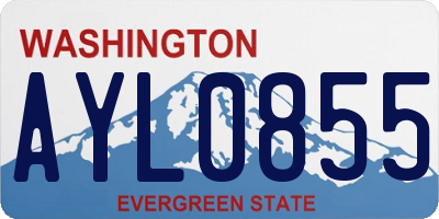 WA license plate AYL0855