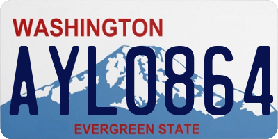 WA license plate AYL0864