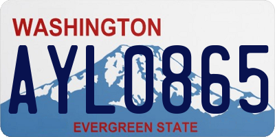 WA license plate AYL0865