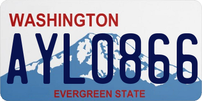 WA license plate AYL0866
