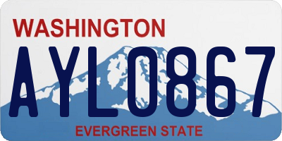 WA license plate AYL0867