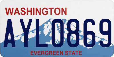 WA license plate AYL0869