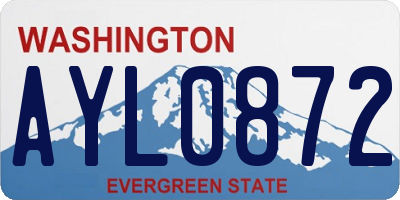 WA license plate AYL0872