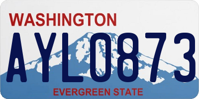 WA license plate AYL0873