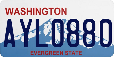 WA license plate AYL0880