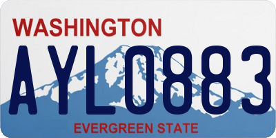 WA license plate AYL0883