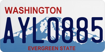 WA license plate AYL0885