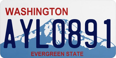 WA license plate AYL0891