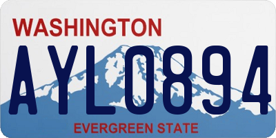WA license plate AYL0894