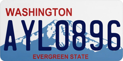 WA license plate AYL0896