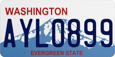 WA license plate AYL0899