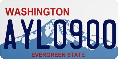 WA license plate AYL0900