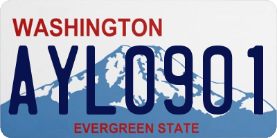 WA license plate AYL0901