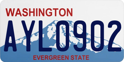 WA license plate AYL0902