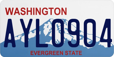 WA license plate AYL0904