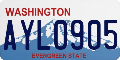 WA license plate AYL0905