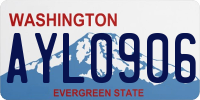 WA license plate AYL0906
