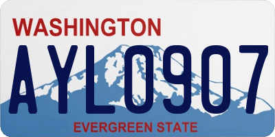 WA license plate AYL0907